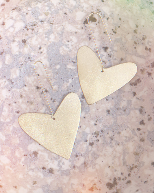 A T H E N A ~ giant heart earrings