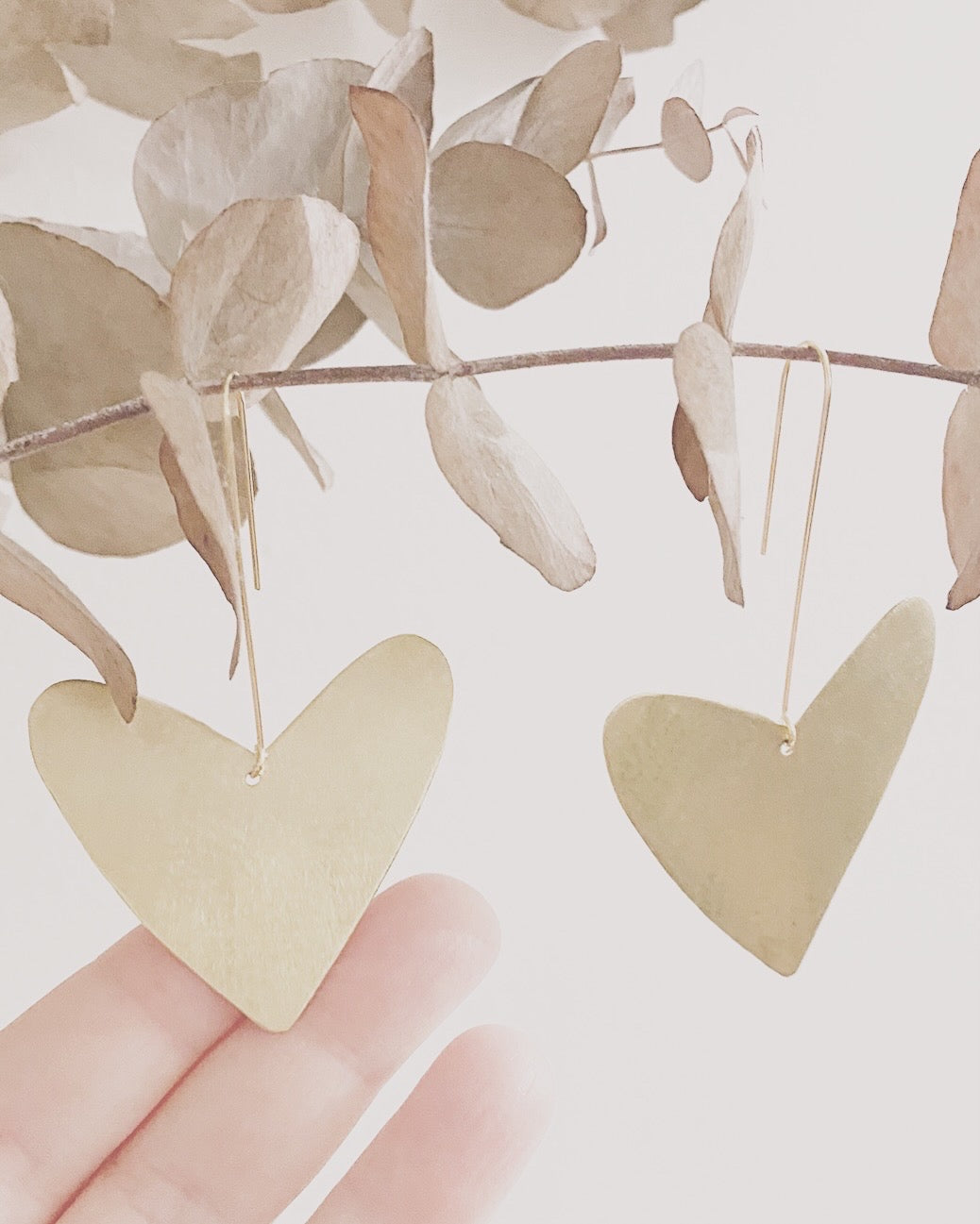A T H E N A ~ giant heart earrings