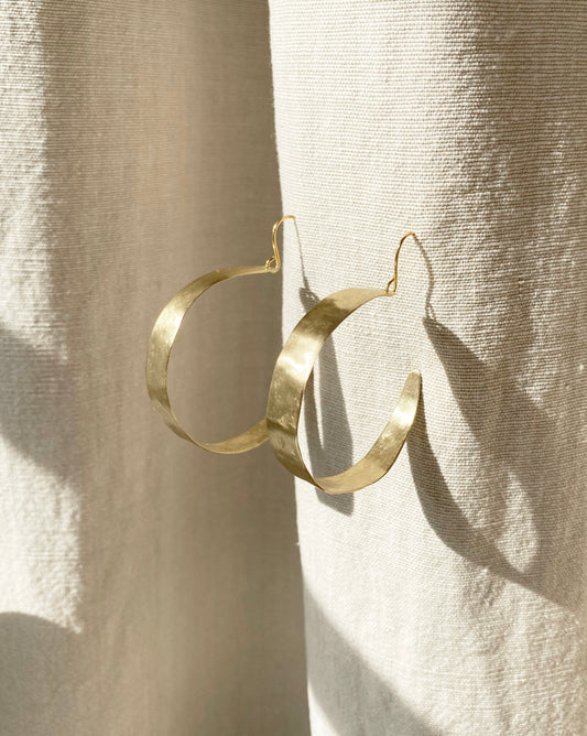 C L A R A ~ golden hoop earrings