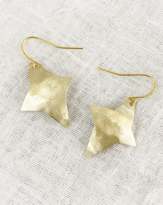 A S T E R I A ~ golden star earrings