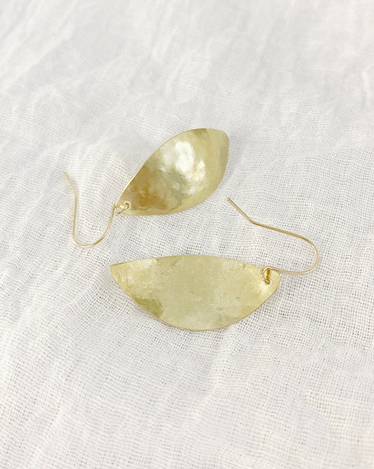 L U N A ~ golden moon earrings