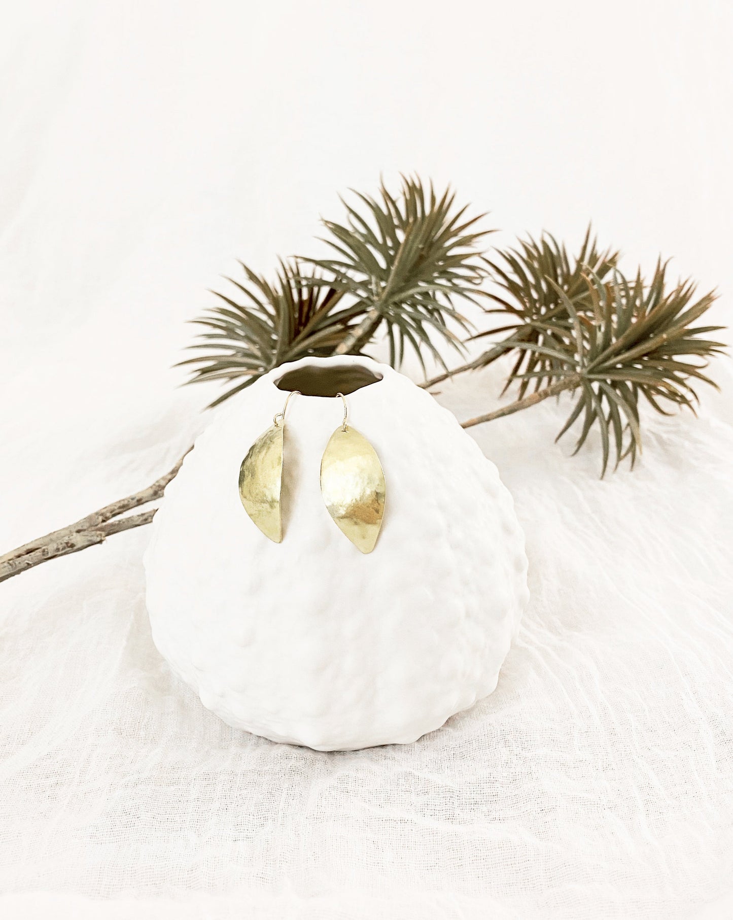 L U N A ~ golden moon earrings